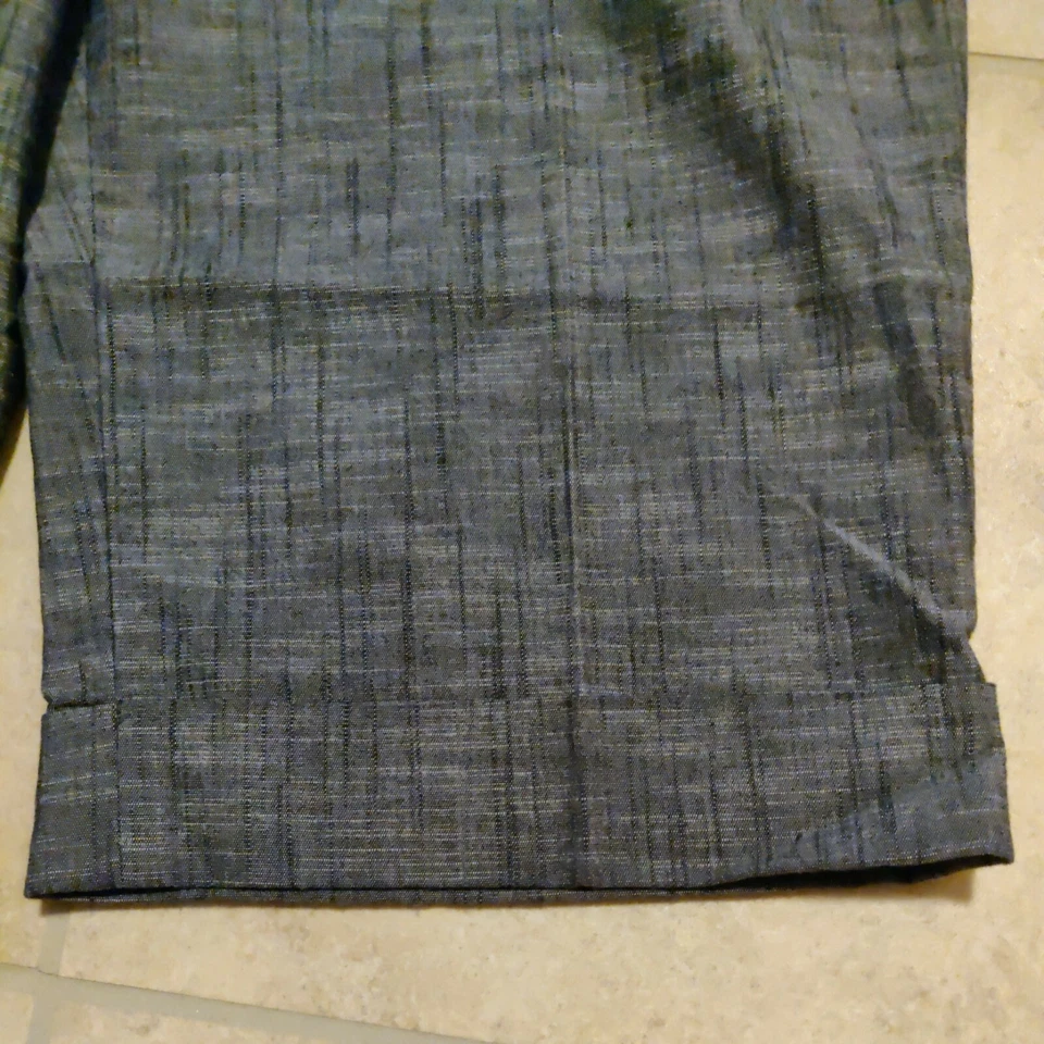 Larry Levine Stretch Mujer Talla 12 Capris Gris Alto Tiro Cremallera Puños Parte Inferior Foto 4 de 4