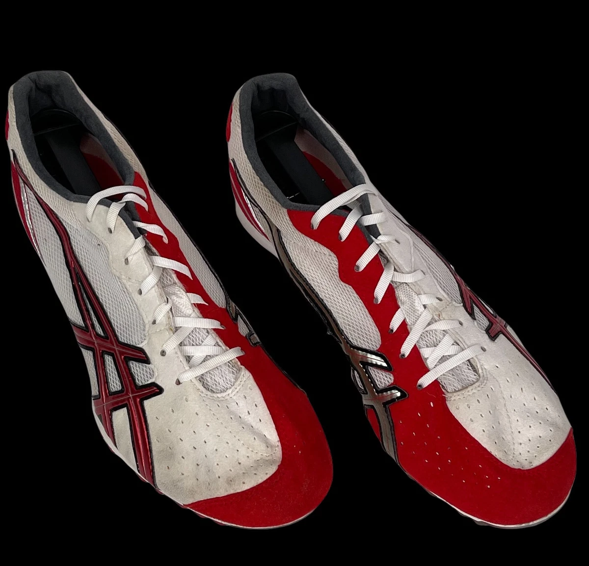Asics Japan Thunder 3 Mens Sz 11 M Lt Weight White Red Silver Track Shoes Spikes