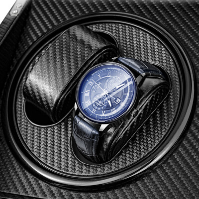4+6 Automatic Rotation Watch Winders Display Box Carbon Fiber Storage Case Gift