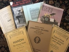 Lot Of 7 Vintage Piano Music Books