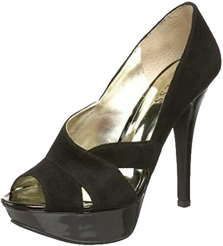 Женские черные туфли на каблуке GUESS