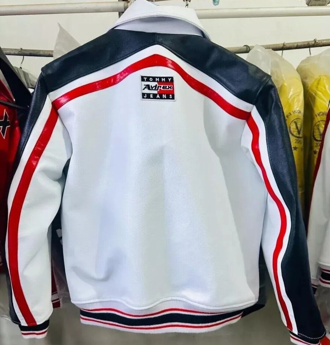 NEW TOMMY JEANS AVIREX LEATHER JACKET Authentic Leather NEW TOMMY JEANS AVIREX LEATHER JACKET Authentic Leather