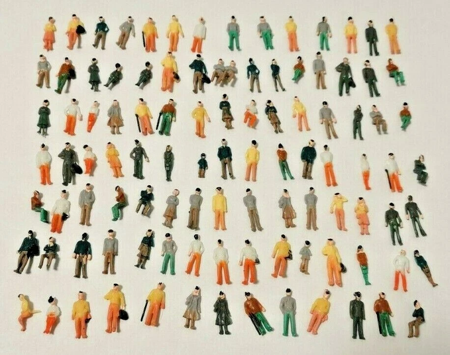 200 Stück Figuren 1:87 H0 stehende + sitzende Figuren Modellbau Konvolut Set NEU - Bild 2 von 4