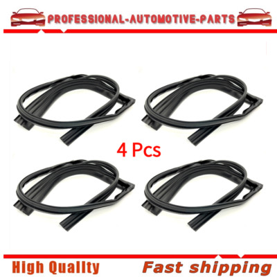 4PCS For Honda Accord Sedan 2008-2012 Door Glass Run Channel Weather Window Seal