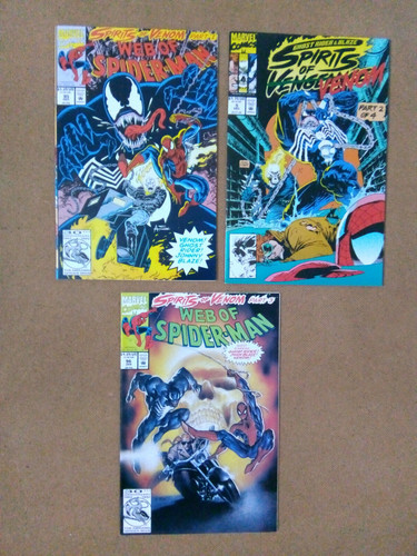 Web Of Spider-Man #95 & 96 Ghost Rider #5 LOT Spirits of Venom storyline 1992