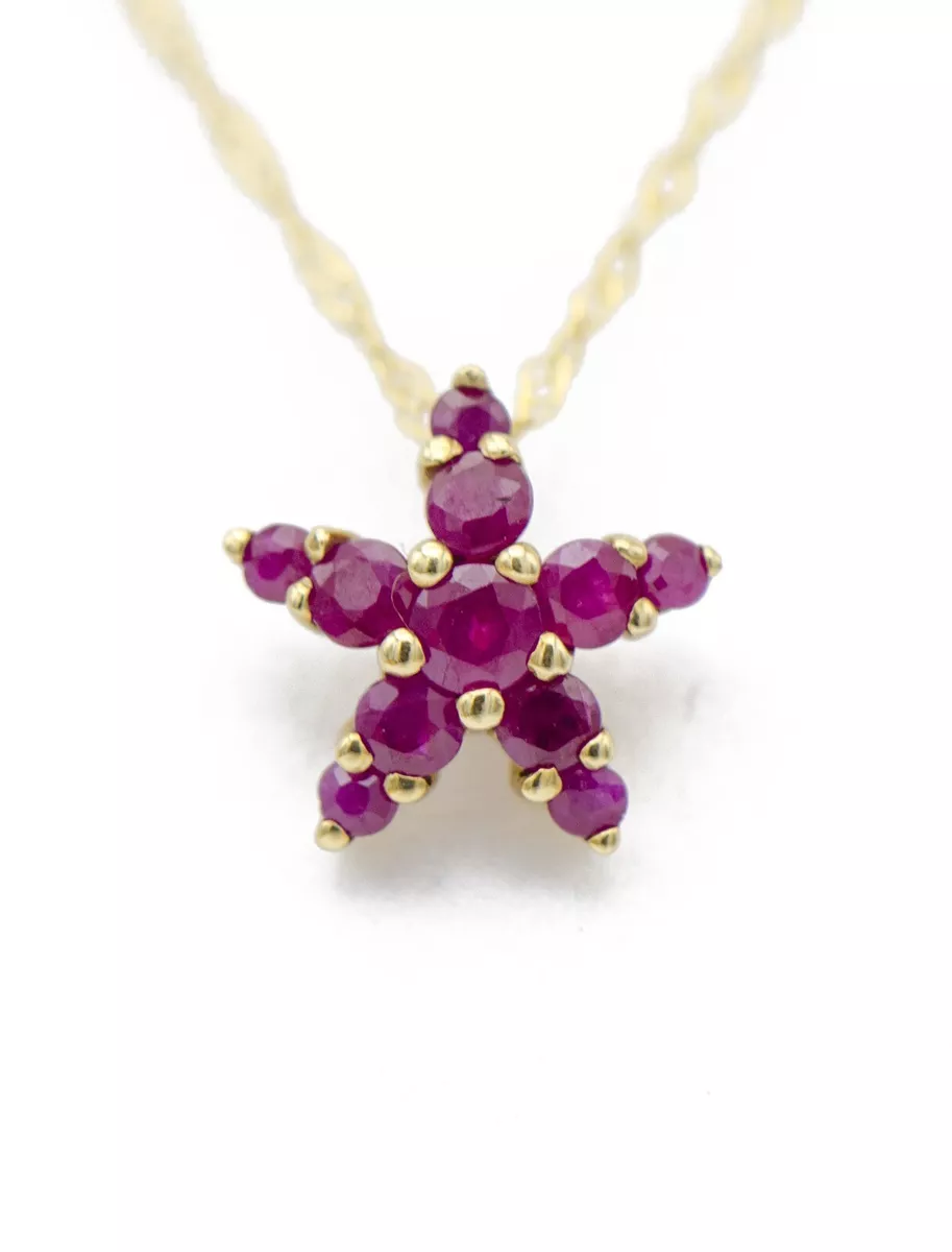 Ruby star necklace sale