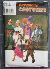 Simplicity Sewing Pattern 0693 Costumes Pirate Gypsy UNCUT Size Childs S M L