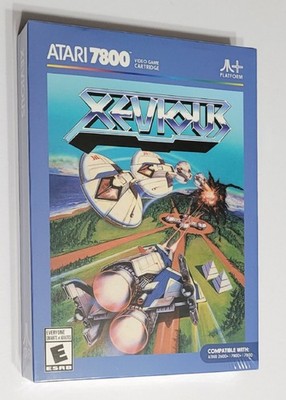 XEVIOUS Atari 7800 BLUE Cartridge with  PIN and PATCH New Sealed Game