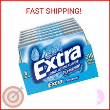 EXTRA Gum Peppermint, Sugar Free Chewing Gum Bulk Pack, 6 Ct/35 Stick