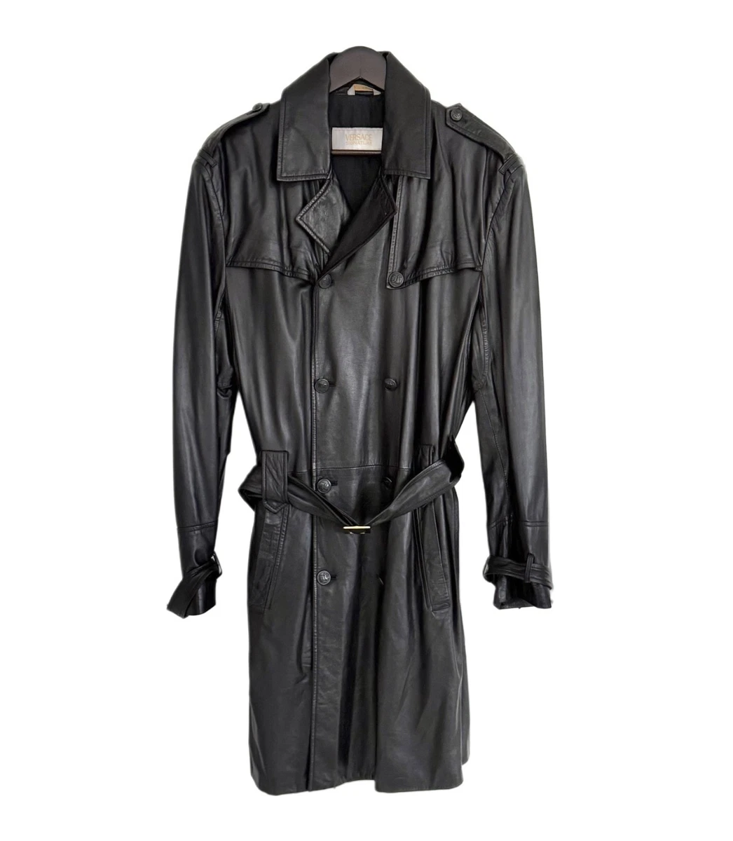 Versace Leather Outer Shell Coats, Jackets & Vests Trench Coats