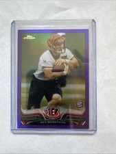 2013 Rex Burkhead Topps Chrome Rookie Card RC 8 Purple Numbered. rookie card picture