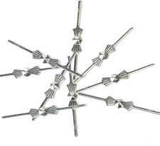 300 Pcs 33mm Chrome Bow Tie Clips for Chandelier Lamp Crystal Fastening | 33mm