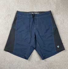 Kuhl Board Shorts Mens Size 33 Blue Mutiny River Hybrid Nylon Stretch Outdoors