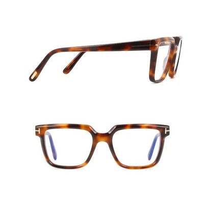 Tom Ford TF5889-B 053 Havana Square Plastic Eyeglasses Frame 53-19-145
