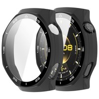 FüR Huawei Watch Gt 6 Pro 46Mm Kunststoff Schutz HüLle + 9H Hart Glas Schwarz