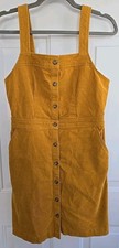 J. Crew Yellow  Corduroy Overall Pinafore Dress Size 2