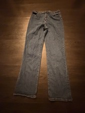 NYDJ Vintage Womens Size 16 Rhinestone Side Seam Slit Jeans Bootcut USA Made