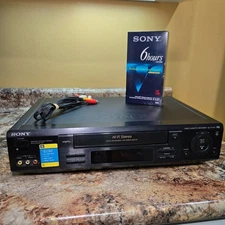 Sony SLV-777HF Video Cassette Recorder & Player HiFi VCR Tested No Remote
