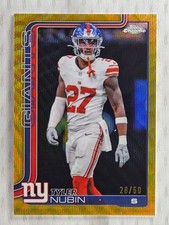 2025 Topps Chrome Football - Tyler Nubin - Gold Wave Refractor #/50 #231