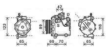 AVA QUALITY COOLING SZAK125 Kompressor, Klimaanlage für FIAT,SUZUKI
