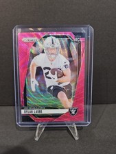 2024 Panini Prizm - Rookies Dylan Laube #330 Pink Wave Prizm RC Raiders