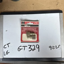 Milton S784 Female Coupler Plug 1/4" T-Style Plug, 2 pack Made In The USA