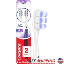 Ultra Soft Toothbrushes Gum Care 6000 Tapered Bristles Extra Soft Pack of 2 New