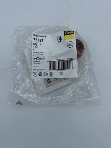 Viega ProPress 77727 Copper Cap 1-1/4 In P Zero Lead Germany Press Fitting 13pk