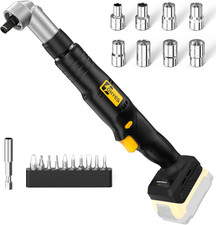 Cordless Right Angle 1/2'' Impact Wrench + 1/4''Driver Fit for Dewalt 20V Max Ba