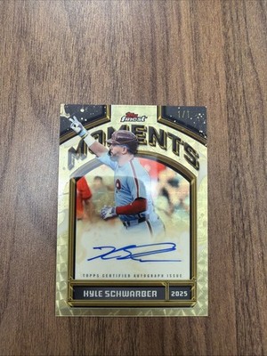 Topps 2026 Finest Moments Kyle Schwarber Phillies Auto FMA-KS 1/1 Super Fractor