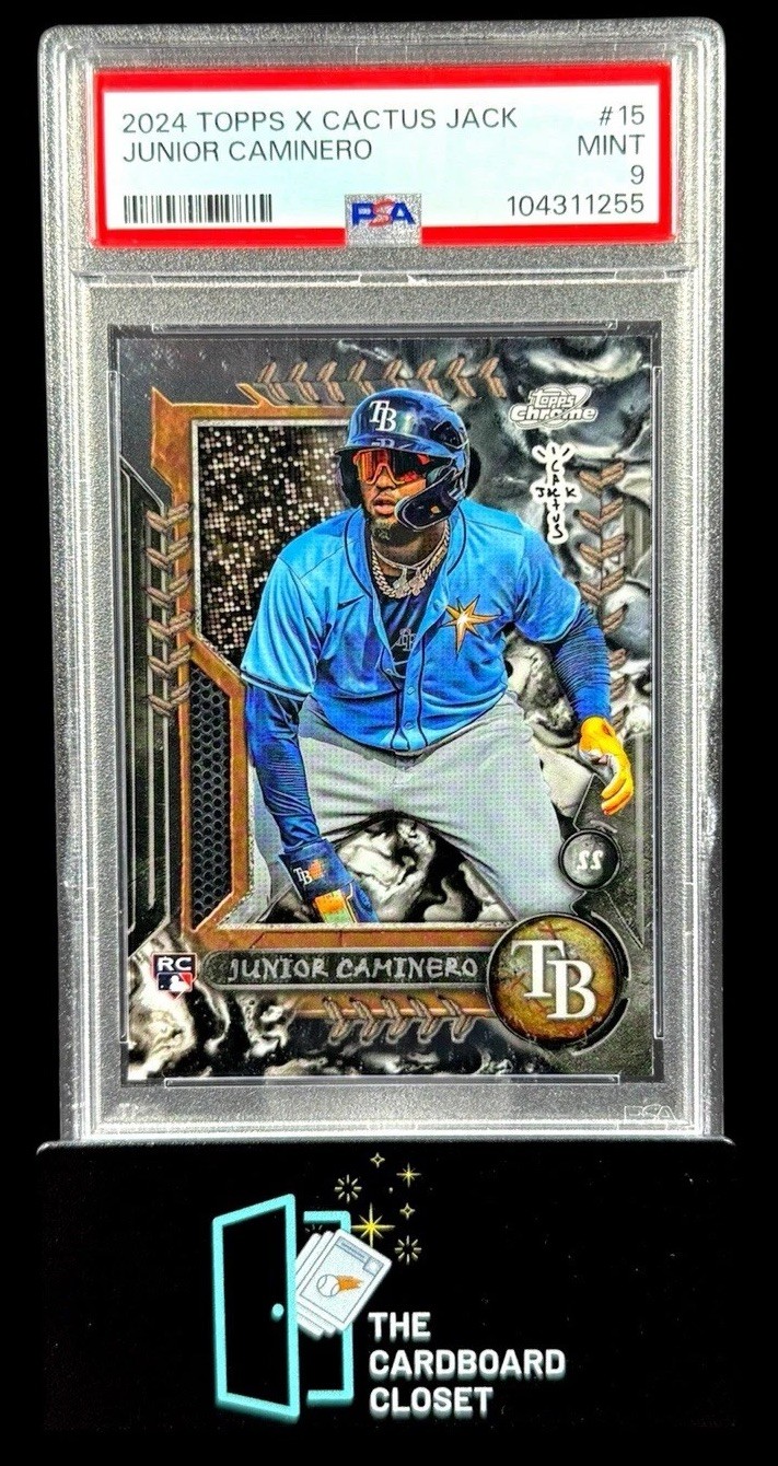 Junior Caminero 2024 Topps Chrome Cosmic x Cactus Jack RC PSA 9