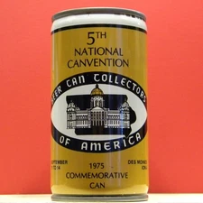 Bcca Beer 5 th Canvention V 1975 Des Moines Iowa C/S Pull Tab Can D3 H/G A/F