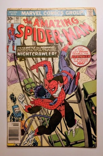 THE AMAZING SPIDER-MAN #161 Marvel 1976 Nightcrawler Punisher App. VG/FN 5.0 WP