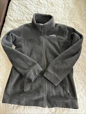 Columbia Fleece Jacket Gray Youth Medium Full Zip Warm Cozy EUC