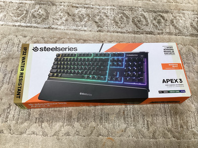Apex 3 RGB Gaming Keyboard   10-Zone RGB Illumination   IP32 Water Resistant