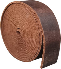 Genuine Leather Strip 1 1/2 Inch Wide 64 Inches Long for DIY Craft Projects, 1.8