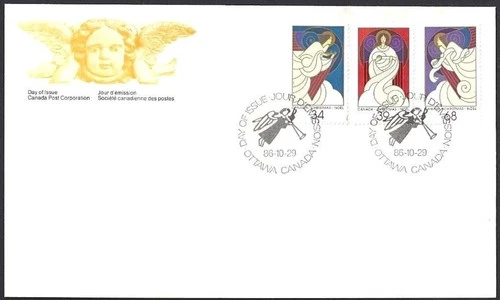 CANADA 1986 CHRISTMAS ANGELS FIRST DAY COVER !! M154