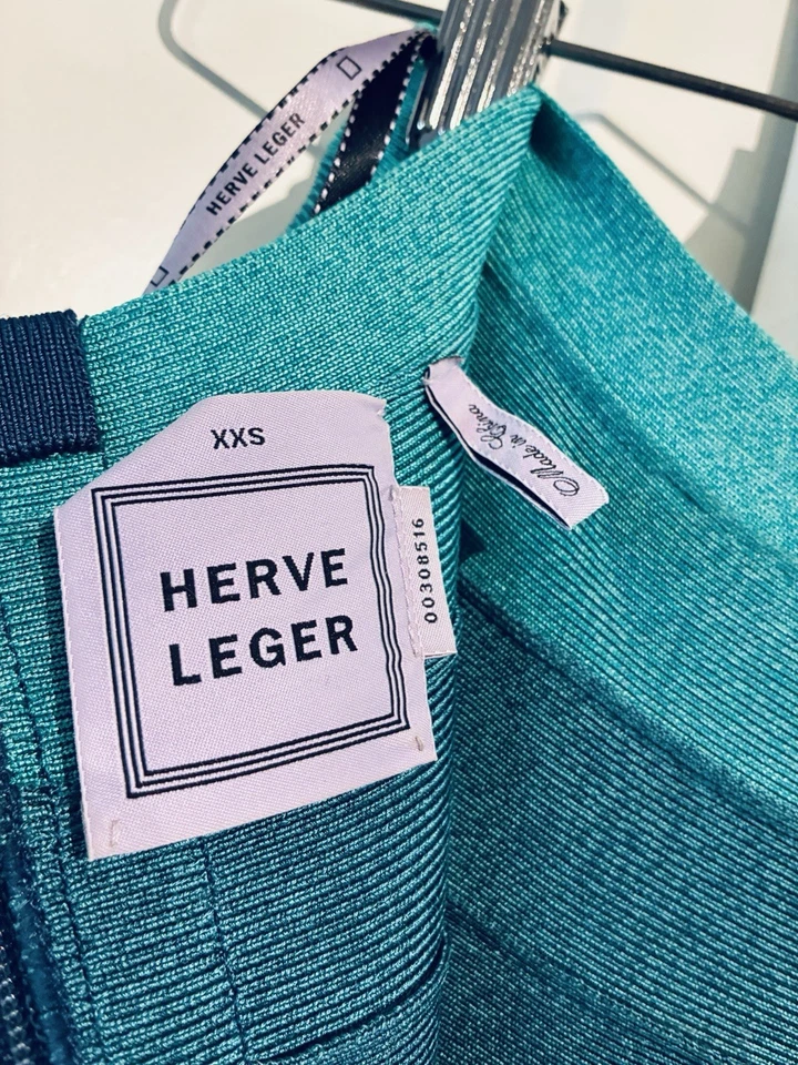 Трапециевидная юбка Herve Leger 🌊 XXS Stunning Ocean Shades 👗 - Изображение 4 из 4