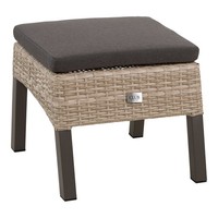 Lesli Living FußHocker Treviso Mountain Taupe/Beige FußAblage Hocker Sitzhocker