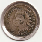 US Rare Old West 1863 Indian Head Penny Coin Collection Civil War Shield Cent 🔥