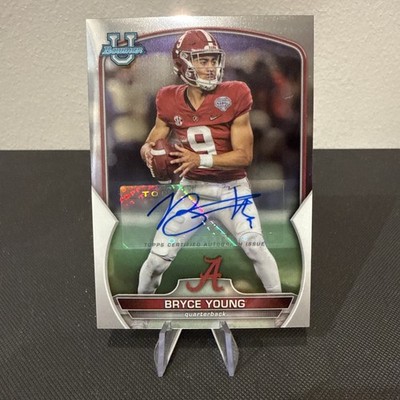 2022 Bowman University Chrome Bryce Young Auto Rookie Panthers Alabama 