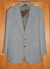 Vintage 1970s Mens Levis Action Gray Suit Jacket Sport Coat Size 44 Disco Mod