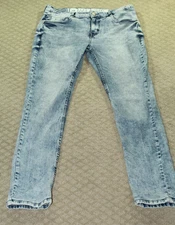 Bare Denim Men's 34x31 Skinny Acid Wash Blue Jeans
