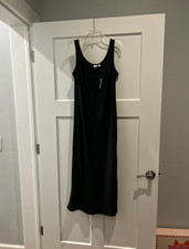 Midi Slip Dress size Medium Black