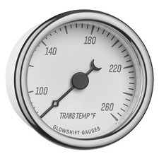 Glowshift Classic Transmission Temp Gauge Kit W Sensor White Vintage Dial