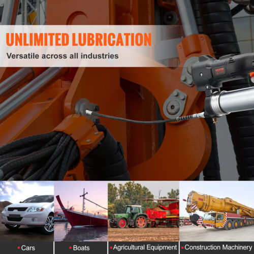 VEVOR 20V Akku Fettpresse 500g inkl 2.0Ah 2Akkus Ladegerät Universal Grease Gun - Bild 6 von 12