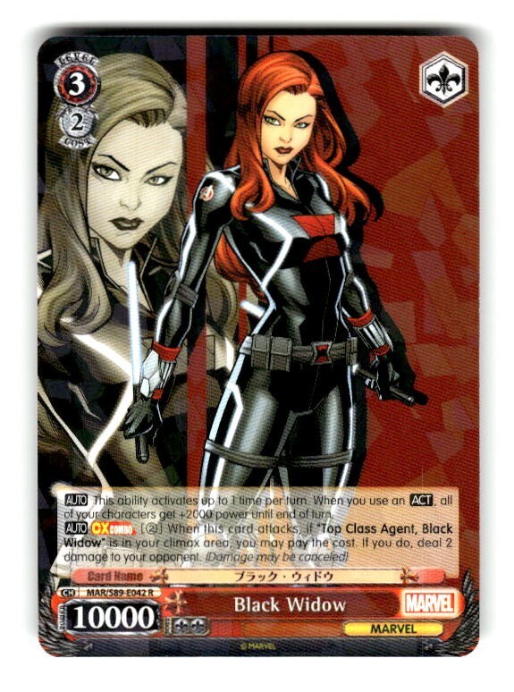 Marvel Weiss Schwarz Avengers Black Widow MAR/S89-E042 R Holo Foil