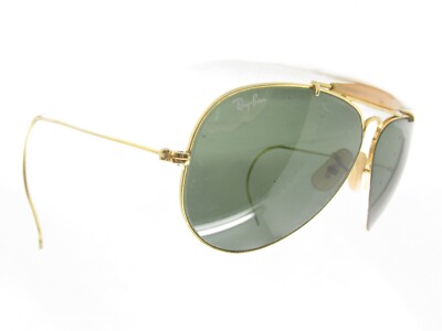 RAY-BAN B&L GOLD AVIATOR METAL SUNGLASSES USA 58-14-125