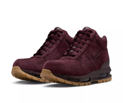 burgundy nike boots acg