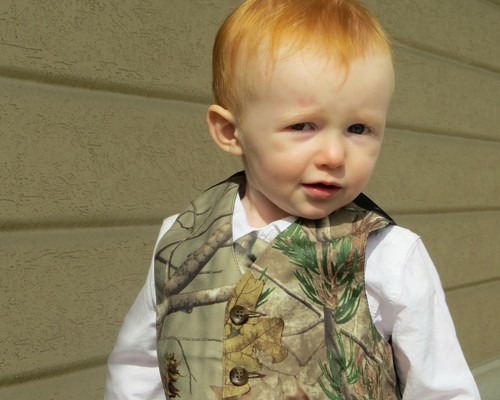 Realtree Ap Camo Full Back adjustable formal wedding prom vest Boy kids childs - Picture 2 of 2